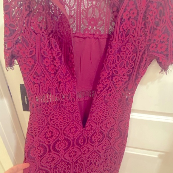 LuLu’s Lace, Raspberry Color Dress, Size Large - Picture 3 of 3